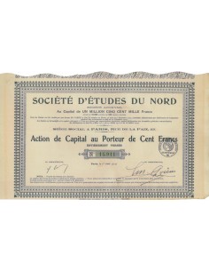 SOC. D'ETUDES DU NORD - 1 AZIONE 1914