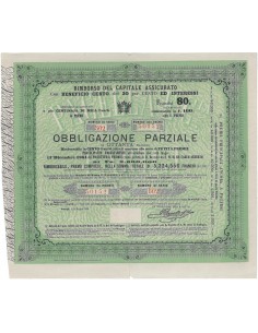 F. PAGELLA PRESTITO A PREMII - OBBLIGAZIONE PARZIALE - FRANCHI 80 - PARIGI - 1864