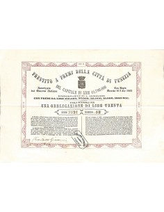 PRESTITO A PREMJ CITTA' DI VENEZIA - 1 OBBLIGAZIONE LIRE 30 1869