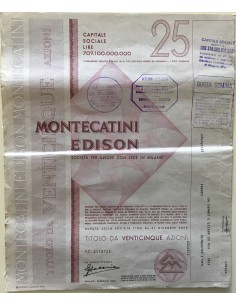 1967 - MONTECATINI EDISON - 25 AZIONI - MILANO