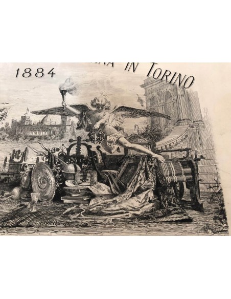 1884 - ESPOSIZIONE GENERALE ITALIANA IN TORINO 75 AZIONI (Illustratore Turletti C.) - TORINO