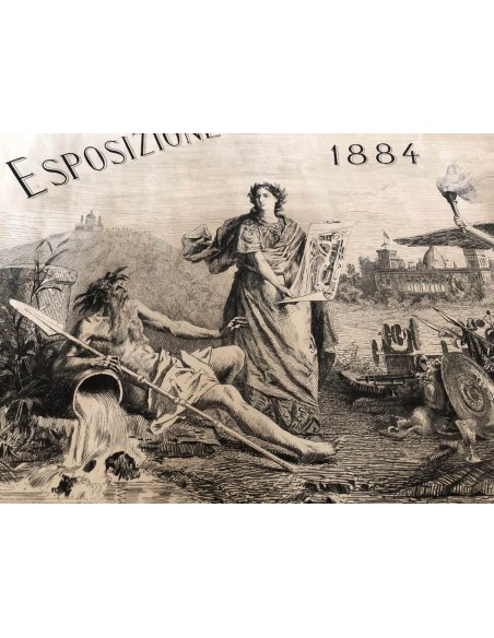1884 - ESPOSIZIONE GENERALE ITALIANA IN TORINO 75 AZIONI (Illustratore Turletti C.) - TORINO