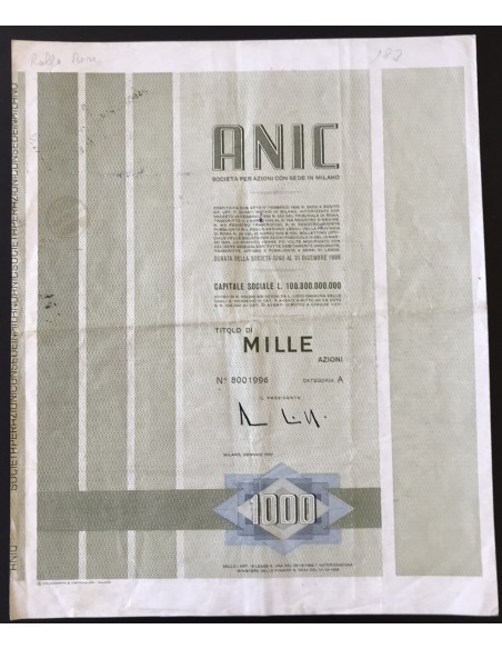 copy of ANIC - 500 AZIONI MILANO 1967
