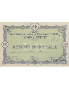 COOP. DI LAVORO EX COMBATTENTI PIAVE S.PIERO A PONTI - 1 AZIONE