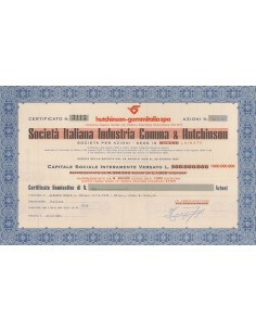 SOCIETA' ITALIANA INDUSTRIA GOMMA & HUTCHINSON - 1 AZIONE MILANO 1981