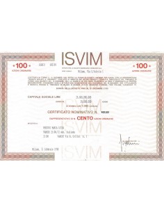ISVIM 100 AZIONI MILANO 1990