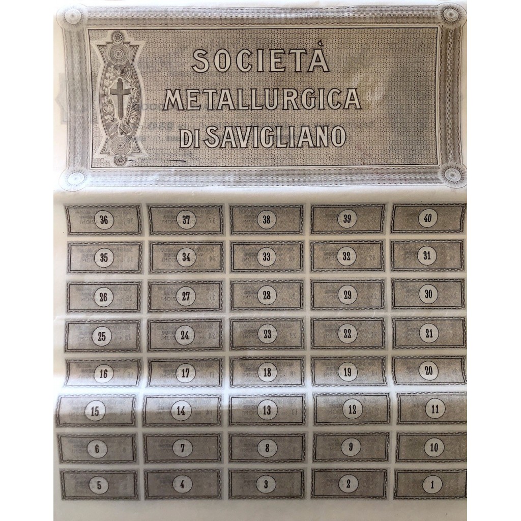 1901 - METALLURGICA DI SAVIGLIANO