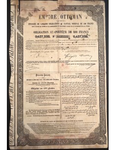 EMPIRE OTTOMAN OBLIGATIONS AU PORTEUR DE 400 FRANCS -...