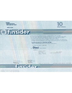FINSIDER - CAP. SOC. 3.848.906.250.000 - 10 AZIONI ROMA 1986