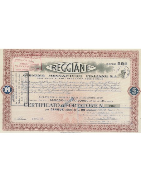 REGGIANE - 5 AZIONI MILANO 1945