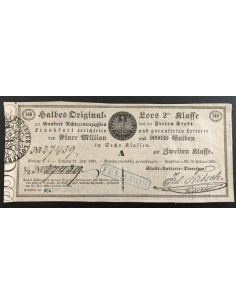 LOTTERIE SIEGEL DER FREIEN STADT FRANKFURT - SEIRE A - 1865