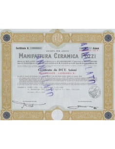 MANIFATTURA CERAMICA POZZI - 2 AZIONI MILANO 1966