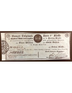 LOTTERIE SIEGEL DER FREIEN STADT FRANKFURT - SS - 1865