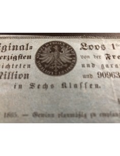 LOTTERIE SIEGEL DER FREIEN STADT FRANKFURT - SS - 1865 2