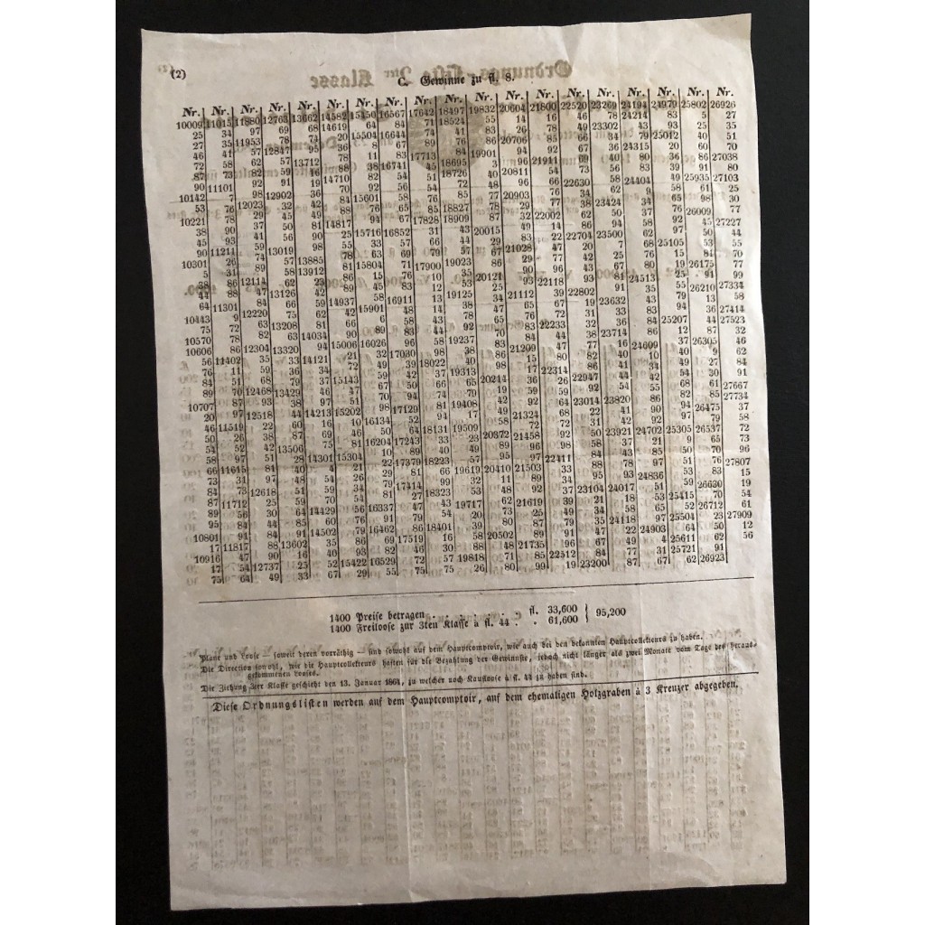 LOTTERIE SIEGEL DER FREIEN STADT FRANKFURT -...