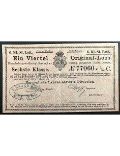 HERZOGLICHE LANDES LOTTERIE - 1876