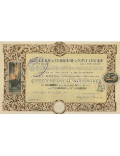ACCIAIERIE E FERRIERE DI NOVI LIGURE - 10 AZIONI 1924