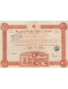 RISERIA ITALIANA - 25 AZIONI MILANO 1925
