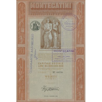 MONTECATINI - 20 AZIONI MILANO 1953