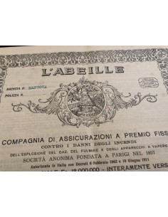1931 - L'ABEILLE POLIZZA INCENDIO - MANTOVA 2