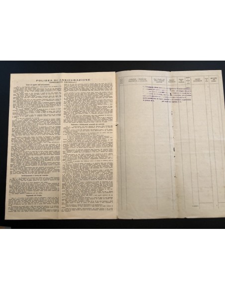 1931 - L'ABEILLE POLIZZA INCENDIO - MANTOVA