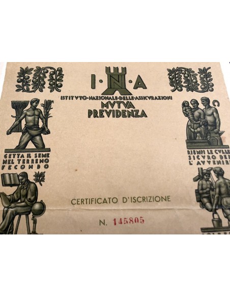 1943 ISTITUTO NAZIONALE DELLE ASSICURAZIONI MUTUA PREVIDENZA - ROMA