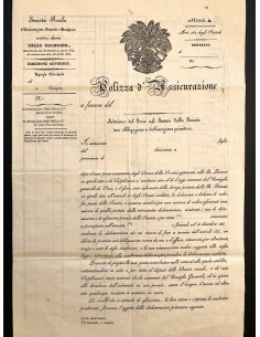 1830 - SOCIETA' REALE D'ASSICURAZIONE GENERALE - POLIZZA...