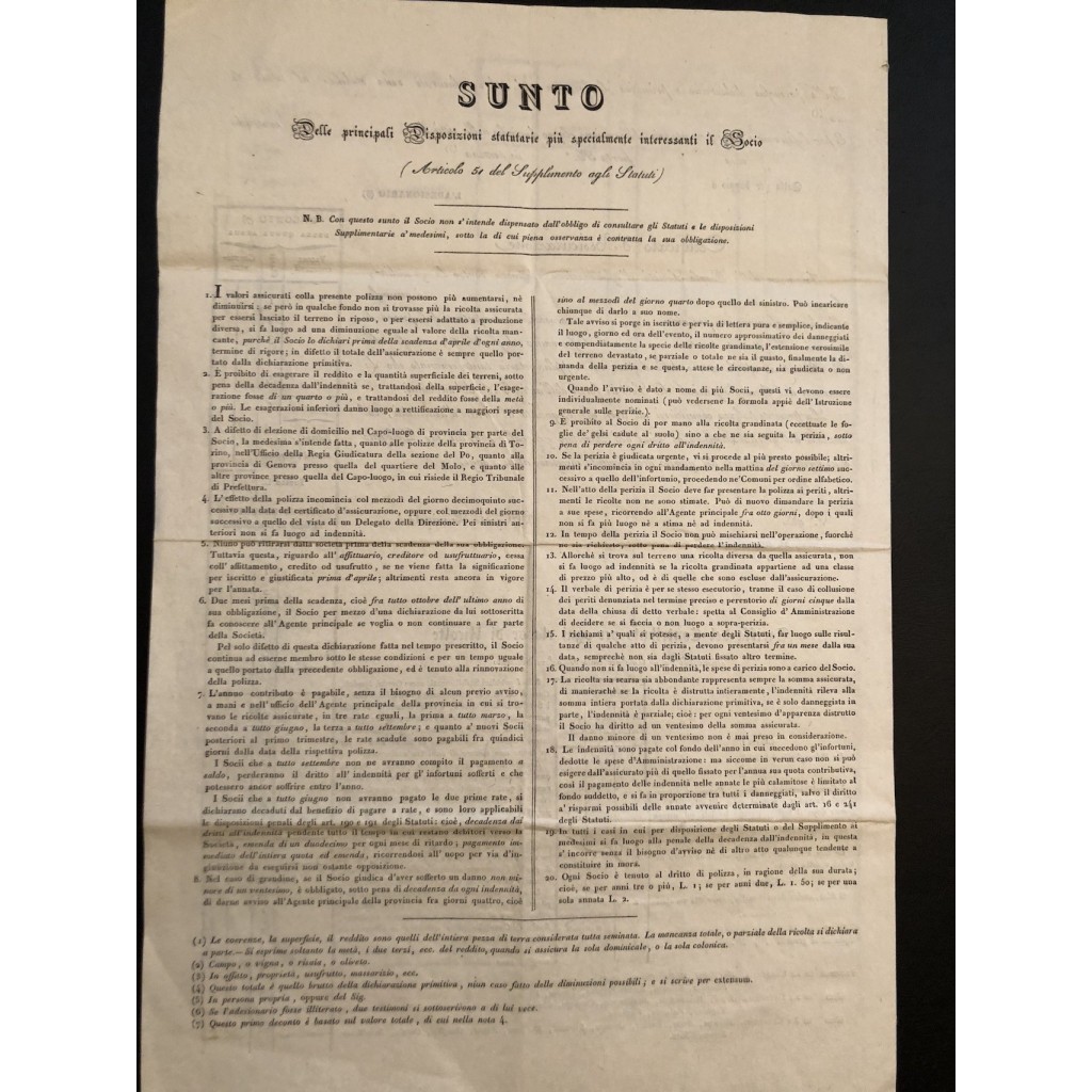 1830 - SOCIETA' REALE D'ASSICURAZIONE GENERALE...