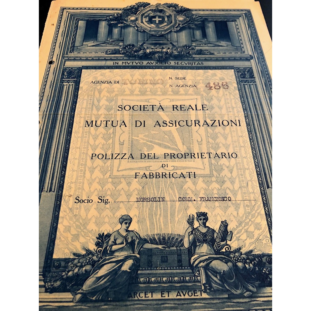 1932 - SOCIETA' REALE D'ASSICURAZIONE GENERALE...