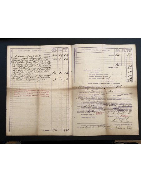 1914 - RIUNIONE ADRIATICA DI SICURTA' - POLIZZA INCENDIO - CUNEO