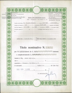 BROGGI-IZAR INDUSTRIALE - 4.000.000 AZIONI MILANO 1980