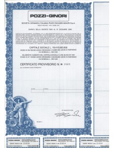POZZI-GINORI CERTIFICATO PROVVISORIO VARIANTE 1 MILANO