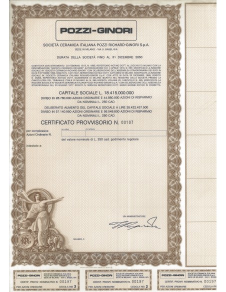 POZZI-GINORI CERTIFICATO PROVVISORIO VARIANTE 2 MILANO