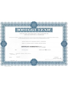 FABBRICA D`ARGENTERIA BROGGI IZAR - 5 AZIONI 1989