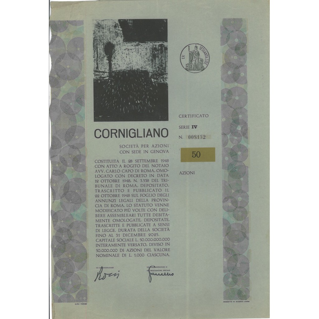CORNIGLIANO - 50 AZIONI GENOVA 1959