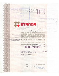 STANDA - 10 AZIONI MILANO 1987