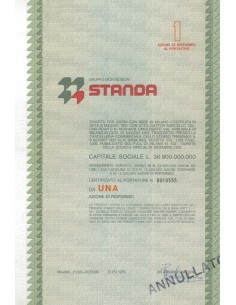 STANDA - UNA AZIONE CAP.SOC. 36.900.000.000 MILANO 1985
