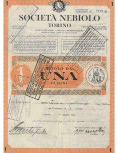 SOC. NEBIOLO TORINO - UNA AZIONE 1948
