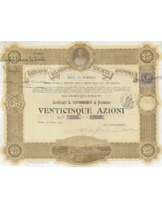 GIOVANNI GILARDINI - SOC. ANON. 25 AZIONI 1911