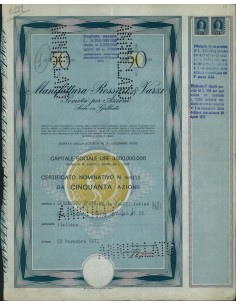 MANIFATTURA ROSSARI E VARZI - 50 AZIONI GALLIATE