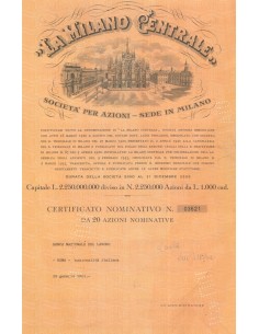 LA MILANO CENTRALE - 20 AZIONI - MILANO 1981
