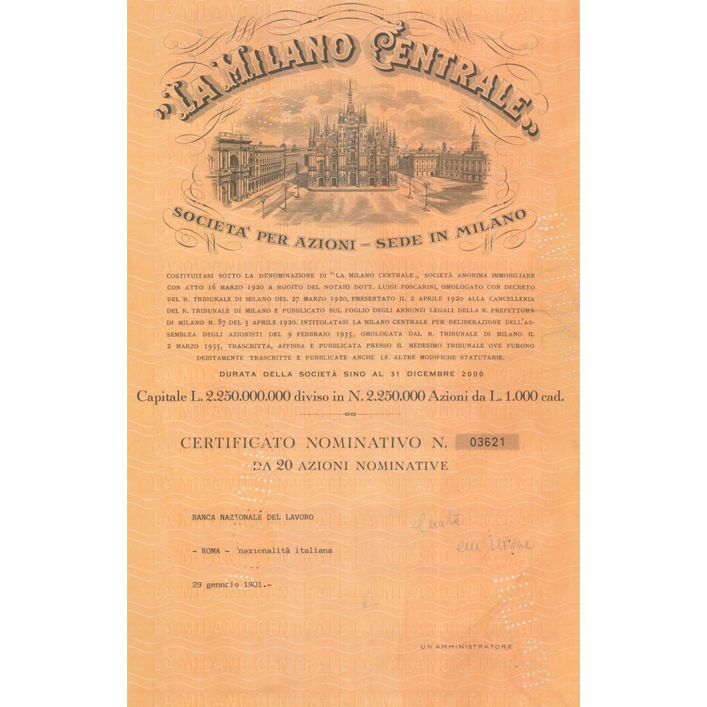 LA MILANO CENTRALE - 20 AZIONI - MILANO 1981