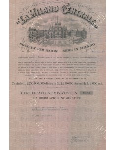 LA MILANO CENTRALE - 10.000 AZIONI - MILANO 1980