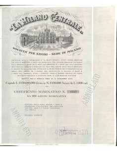 LA MILANO CENTRALE - 500 AZIONI - MILANO 1980