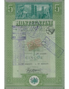 MONTECATINI - 5 AZIONI MILANO 1948