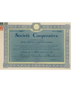 COOP. VETRI CRISTALLI SPECCHI E MARMI - 5 AZIONI CANTU' 1947