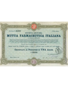 MUTUA FARMACEUTICA ITALIANA - 1 AZIONE MILANO 1921