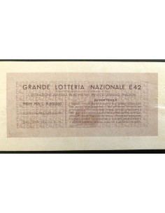 1939 GRANDE LOTTERIA NAZIONALE E42 ROMA XVIII SERIA AA... 2