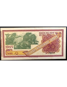 1945 LOTTERIA "ITALIA" SERIE Q LIRE 30 N:78617