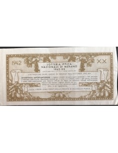 1942 GRANDE LOTTERIA IPPICA NAZIONALE IN MERANO LIRE 12... 2
